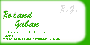 roland guban business card
